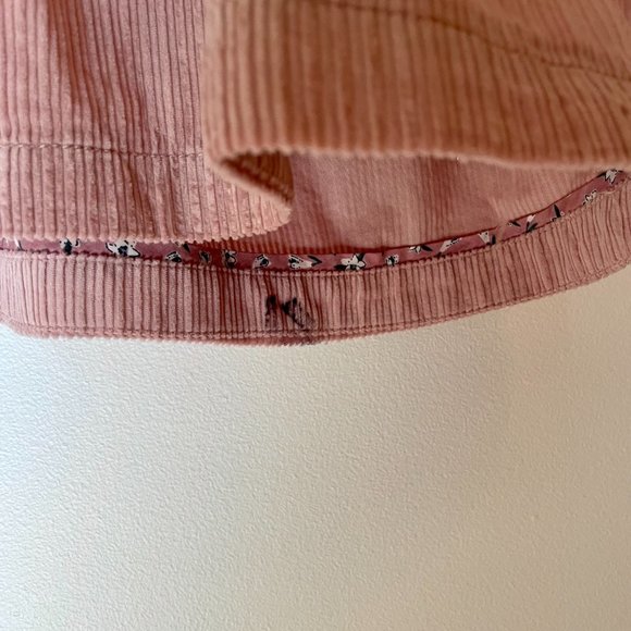 Pink Corduroy Ruffled Shift Dress - Picture 4 of 5